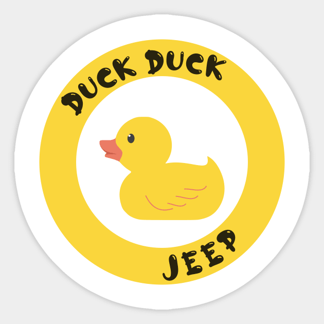 Duck duck jeep Sticker by GoranDesign